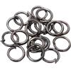 AHSUQPL Anelli di salto aperti in metallo Anello di collegamento 200 pezzi Multicolori 14-20mm x 1,2-2mm for la creazione di gioielli(Gunblack,16mm x 1.5mm)