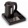 generico BH-08T Set Vassoio Cortesia con Bollitore 0,8 L Doppio Strato - Vassoio in ABS Nero per Hotel e B&B - Bollitore Antiscottatura Nero Opaco