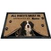 Ganshan Bi Zerbino di benvenuto divertente cane del bernese Tutti gli ospiti devono essere approvati zerbino zerbino personalizzato decorazione per la casa regalo per gli amanti dei cani 27,5 x