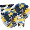 ILS I LOVE SHOPPING Kit Festa 8 Persone Set Tavola Addobbi Party Compleanno con 8 Piatti, 8 Bicchieri e tovaglioli BATMAN