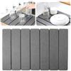 GBKDQQ Tappetino scolapiatti 40 x 30 cm, in ciottoli, assorbe l'acqua, ad asciugatura rapida, per cucina, per piatti e tazze, grigio scuro