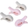 Dreambaby StrollerBuddy Stroller Clips - Universal Pram & Stroller Clips for Blankets and Muslin Covers - Secure Baby Cover Holders - Ivory/Blush - 4 Pack