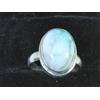 Anello ovale fatto a mano in argento sterling 925 massiccio Larimar blu...