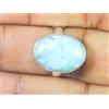Anello ovale fatto a mano in argento sterling 925 massiccio Larimar blu...