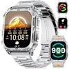 FITFLEX Orologio Smartwatch uomo,900 mAh,2,0" HD Touchscreen,IP68,Argento