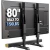 AX WABER Supporto universale per TV, base per TV da tavolo, ricambio senza oscillazioni per la maggior parte dei televisori LCD LED da 24 a 80 pollici, 7 gambe regolabili in altezza per TV fino a 68