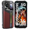 HOTWAV Hyper 7 Pro 5G Rugged Smartphone 2025 Android 14,120Hz 2.4K 6.6'' FHD+,36GB+256GB/2TB Telefono Indistruttibile 200MP 4K Video 10800mAh/33W Cellulare Antiurto Doppio Schermo/5G Dual SIM/IP68/NFC