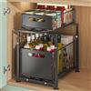 Purova Organizer Sottolavello Cucina 2 Livelli, Altezza Regolabile 41-49 cm