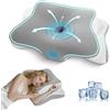 A-Pce Cuscino Cervicale Memory Foam, Cuscino Ortopedico Ergonomico per Dolori al Collo e alle Spalle, Cuscini per Dormire sul Fianco Rinfrescante con Fodera in Seta di Ghiaccio Lavabile, Grigio