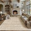 PureCozy Vintage Tappeto Salotto 300x400cm Beige Camera da Letto Tappeti Antiscivolo Lavabile in Lavatrice Grande Tapette Soggiorno Cameretta Bambino Carpet Pelo Corto Rug