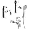 Jacuzzi Set miscelatori lavabo bidet e gruppo vasca Tosca di Jacuzzi Rubinetteria in ottone cromato