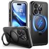 Wusbulk Cover per iPhone 15 Pro IP68 Impermeabile con Supporto Magnetico | 360°Completa Protezione, Waterproof Case con Magsafe, Subacquea Antipolvere Antiurto Custodia per iPhone 15 Pro, Nero