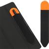 PATIKIL Porta Matita Per Stylus Custodia Adesiva Accessori Nero/Arancio | Elastica Astuccio Porta Penne Tasca Elastica, Per Custodia Tablet Notebook Esterno