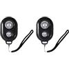 Hukneqn Confezione da 2 otturatori wireless Bluetooth per fotocamera, otturatore remoto compatibile con iPhone e dispositivi Android, portata di 9 m, per selfie, foto di gruppo e foto fisse, con cinturino da