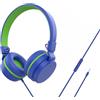 LiberIntone Cuffie per bambini, cuffie con cavo on-ear per scuola, volume sicuro limitato 85/94 dB, microfono HD, suono stereo per ragazze e ragazzi, cuffie pieghevoli per viaggi, computer, aereo, tablet Kindle