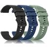 Tobfit 【3 PEZZI】 Orologi da 20mm 22mm Cinturino Gomma, Cinturini di Ricambio in Silicone con Rilascio Rapido, Cinturini in Morbida con Fibbia in Metallo per Uomo e Donna (DPack, 20mm)