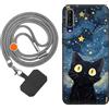 vingarshern Cover WIKO View 4 Lite Custodia in Silicone Sottile,Wiko View 4 Lite Cover Antiurto Con Motivo,Wiko View 4 Lite Case Silicone Con Catena/Cordino per Cellulare,Modèle*01