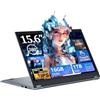 BENIRROS PC Portatile 2-in-1 Touchscreen da 15,6 Pollici, Notebook Win 11 con Processore Ryzen 3 3200U, 16GB RAM 1TB SSD, Laptop 360° Rotation Touchscreen 1080P FHD, Computer Portatile RJ45 USB3.0 Mini-HDMI