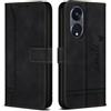 Bravoday Cover per Oppo Reno 8T 5G / A1 PRO, Flip Custodia in Pelle PU con Slot per Schede, Portafoglio Custodia per Oppo Reno 8T 5G / A1 PRO, Nero