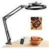 Evershop Ring Light 10 con Braccio Flessibile e Telecomando - Lampada da Scrivania per Riprese dall'Alto con Telefono, Video Cucina, Streaming, Trucco, TikTok, YouTube