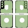 IS-TECK Copribatteria adesivo compatibile per Samsung Galaxy S21 Plus + 5G G996 Nastro adesivo striscia striscia posteriore