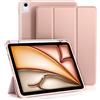 Vobafe Cover iPad Air 11 2025 2024/5 4 Generazione 2022/2020, 10.9/11 Pollici, Custodia in Supporto Protettivo con Pencil Holder, Supporta la Carica di Apple Pencil, Oro Rosa