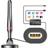 DGUPSP Antenna TV interna 2025, potente antenna TV portatile con amplificatore e base magnetica, 250 KM+ ricezione a lunga distanza, compatibile con 4K 1080P DTMB DVB-T2 DVB-T DVB-T - All TVs