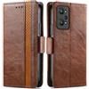Generico DayQiQiPu Cover per Realme GT Neo2/Neo 3T (6,62 Pollici) Custodia in pelle PU con Patchwork Guscio Protettiva Anti-Skimming Custodia Portafoglio Flip Caso Business, Marrone