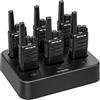 Retevis RT668 Walkie Talkie con Auricolare, PMR446 Robusto Ricetrasmittenti Professionali, VOX, Walkie Talkie Ricaricabili Portatile per Scuola, Magazzino, Fábrica (6 Pezzi, Nero)