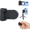 ELUTENG Impugnatura magnetica per smartphone, con luce LED, 5 livelli, dimmerabile, telecomando Bluetooth, con cavo USB C e piastra in metallo, per iPhone e Android, per selfie e vlog