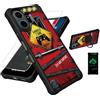 Generic Custodia compatibile con TCL NxtPaper 70 Pro 5G [con pellicola protettiva in vetro temperato] [PC rigido + silicone morbido] [supporto ad anello] [effetto luminoso] YGH-JGP