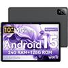 MENTUME Tablet 10 Pollici, Tablet Android 15, Unisoc T30 Quad-Core, 18 GB RAM + 128 GB ROM + 1 TB TF, Display HD IPS 1280x800, Fotocamera Doppia 5MP + 8MP, 6000 mAh, WiFi 6, BT 5.0, Widevine L1, GPS (L90)