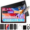 Gleeso Tablet｜Android 16 Tablet 10 Pollici ｜Tablet con Tastiera 24GB/1TB TF, Android Tablet PC 6000mAh, Fotocamera da 8MP, WiFi 5G, Laptop Portatile 2 in 1 Tablets con Custodia e Mouse (Nero)