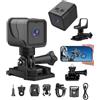 NinjaCam 1080P Dash Cam Moto, 120° Grandangolo Fotocamera Sportiva WiFi | Action Cam IP66 Impermeabile, Telecamera Moto, Telecamera Casco Moto, Mini Action Cam