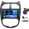 Bakermiche Android 13 Autoradio 2 Din per Peugeot 206 206CC 206SW per Cirteon C2 2002-2010 7 Pollici 2G+32G Autoradio con CarPlay e Android Auto Bluetooth WiFi Navigazione GPS FM/RDS Radio Retrocamera Mic SWC