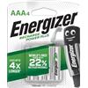 Energizer Batterie ricaricabili Power Plus AAA, confezione da 4