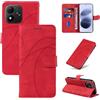 LACAE Cover a Libro per Xiaomi Redmi Note 17 5G/4G | Custodia Flip in Pelle PU, Porta Carte, Chiusura Magnetica, Funzione Supporto, Case, Red