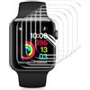 Vauki 6 Pezzi Pellicola Protettiva Compatibile con Apple Watch Series 3/2/1 38mm, Morbido Trasparente HD TPU Proteggi Schermo Ultra Sottile Senza Bolle, Anti-Scratch, Touch Sensibile
