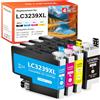 Nalifystic LC3239XL Cartucce compatibili con LC3239 XL LC-3239 Cartucce per MFC-J5945DW MFC-J6945DW MFC-J6947DW HL-J6100DW HL-J6000DW MFC J5945DW J6945DW J6947DW HL J6100DW J6000DW (confezione da 4)