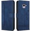 Bravoday Cover per Galaxy J6 2018, Flip Custodia in Pelle PU Portafoglio Custodia per Galaxy J6 2018, con Slot per Schede, Blu