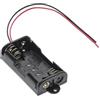 Keple Portabatterie 2x AA 3V con Cavi - Scatola di Plastica con Fili da 150mm per Progetti Fai da Te. Compatibile con Batterie (2 Slot x 1.5V)