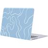 FFBOFFC Custodia for MacBook Pro 13 Pollici, Onda blu | Modello A1278, 2012 2011 2010 2009 2008 Versione, Semplice Copertura Del Computer Portatile Resistente alle cadute Shell