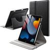 JETech Custodia Girevole per iPad 9ª/8ª/7ª Gen 10,2, Nero