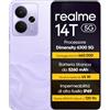 realme 14T 5G Smartphone 8+256 GB, Processore Dimensity 6300 5G, Batteria titanica da 5260 mAh, Ricarica rapida da 45 W, Display AMOLED eSports a 120 Hz, IP69, NFC, Viola
