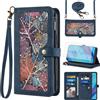 Asuwish Custodia per Huawei Nova 5T/Honor 20, con nastro, pellicola protettiva per carte di credito, pieghevole, in pelle, supporto Hawaii Honor20 Pro 20S T5 YAL-L21, colore: blu