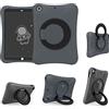 NLR FUN NLR Custodia Kids EVA per iPad | Supporto stabile multidirezionale | Compatibile con iPad da 10,2 pollici 2021/2020/2019 (9a/8a/7a generazione) (Grigio+Nero)