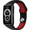 PaceBid Silicone Cinturino per Huawei Band 6/Honor Band 6, Traspirante | Silicone Soft Traspirante Regolabile Sport Donne Uomini Cinturino per Huawei Band 6/Honor Band 6, Nero/Rosso