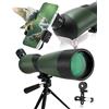 BOSSDUN Cannocchiale, zoom 20-75x70mm Lente Ottica Completamente Multistrato Antiappannamento e Mobile Telescopio con Design in Gomma per Oculare con kit di Montaggio Rapido per Smartphone e Treppiede (green)
