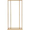 Taozhiyy Cornice in metallo per matrimoni, arco di nozze, arco quadrato da 2 m, telaio floreale, arco da giardino, tubo quadrato, decorazione per feste, eventi, cerimonie, cabina fotografica (oro)