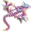 ZGDYi Drago 3D Stampato con Ali, Dragon Trainer Giocattoli, Fidget Spinner fiamma, Drago Articolato con Ali Mobili, Adatto per K-Pop Merch Giocattoli e Regali, Decorazioni per la scrivania, Regalo di Natale